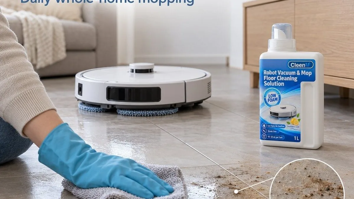 Robot Mop Cleaning Solution: What to Use, Where to Add It and How to Avoid Residue
