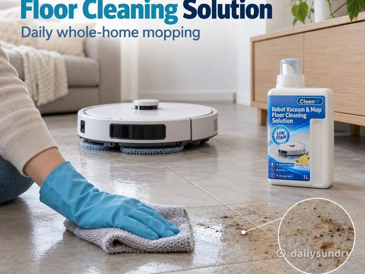 CleenU Low-Foam Robot Vacuum & Mop Floor Cleaning Solution – 1L, OEM/ODM